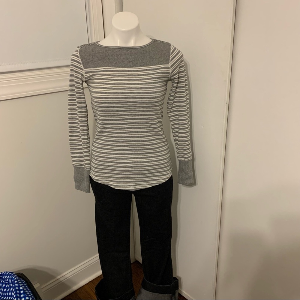 Eddie Bauer striped rib-knit shirt